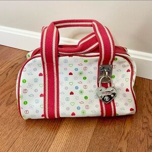 Y2K Vintage Italian Monogram Barrel Bag 🖤🇮🇹👜